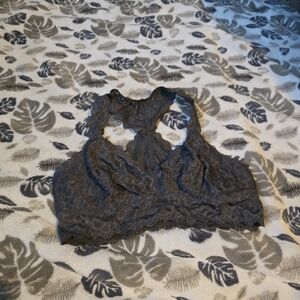 Lace Camisole Top - Charcoal Gray